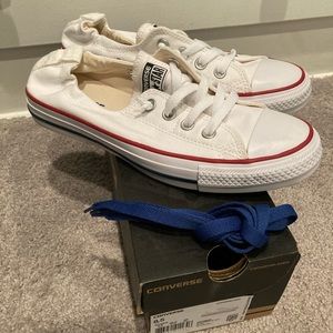 New, White Converse “Shoreline” Slip-ons